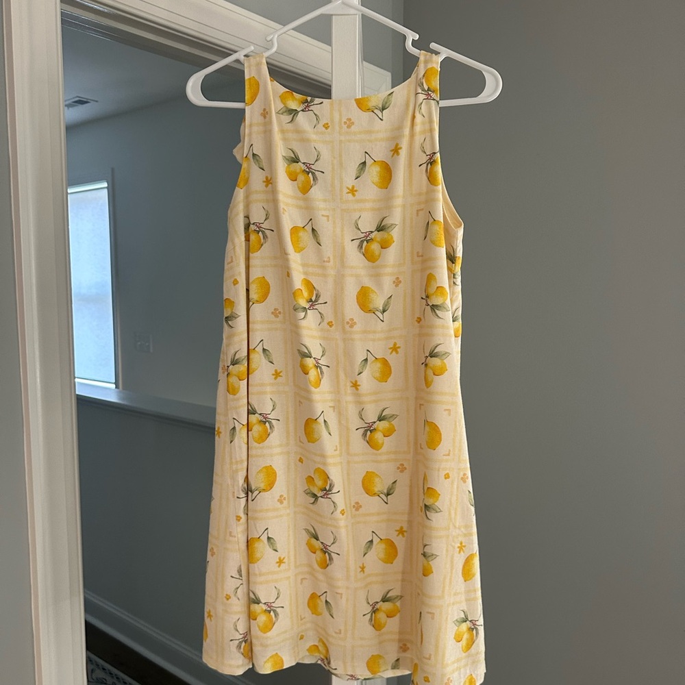 Vestique Lemon Pattern Mini Dress